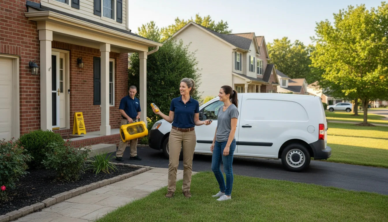 Residential water damage restoration in Hiddenite, NC